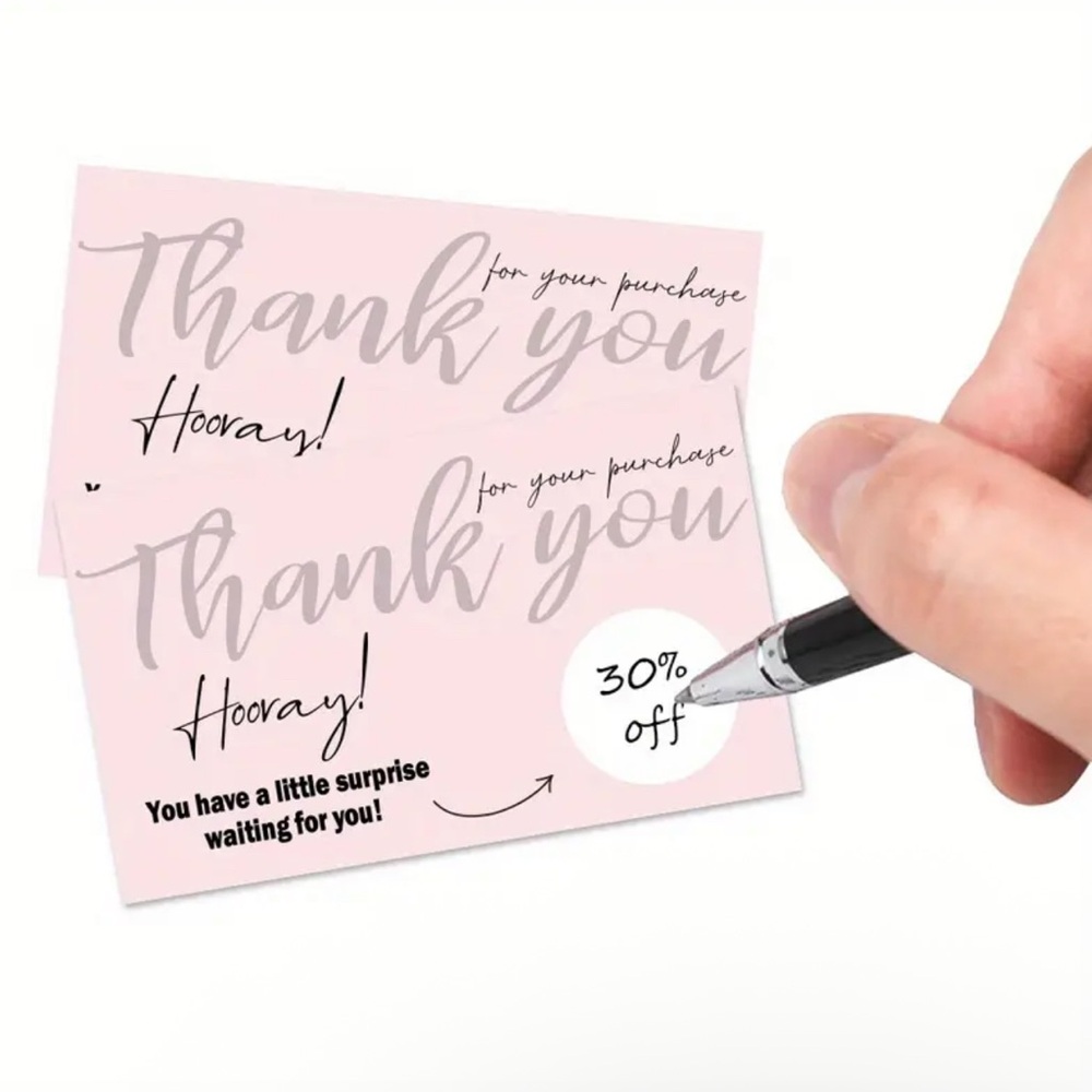 *BUY NOW* 50 Piece Scratch Off Thank You Cards - 110 total pieces - Picture 3 of 3